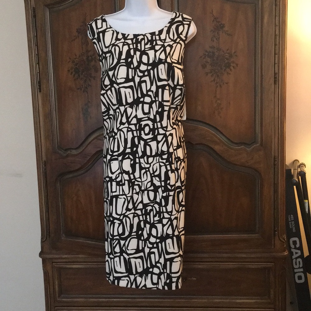 Ronnie Nicole Black and White Print Dress